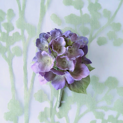 アジサイ 紫陽花 * シルク絖製 * コサージュ 髪飾り 2枚目の画像