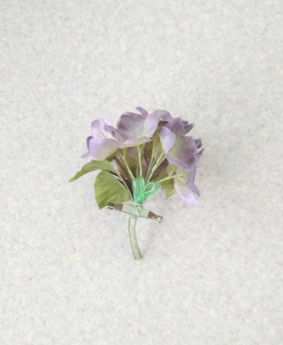 アジサイ 紫陽花 * シルク絖製 * コサージュ 髪飾り 5枚目の画像