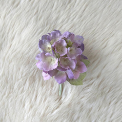 アジサイ 紫陽花 * シルク絖製 * コサージュ 髪飾り 4枚目の画像