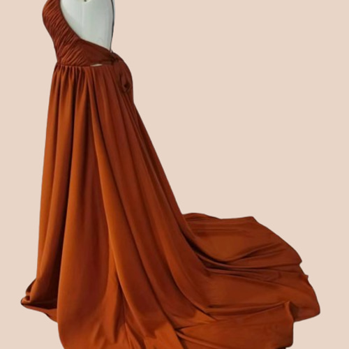 DRESS PRODUCTION】 テラコッタ カラードレス バッククロス テラコッタ