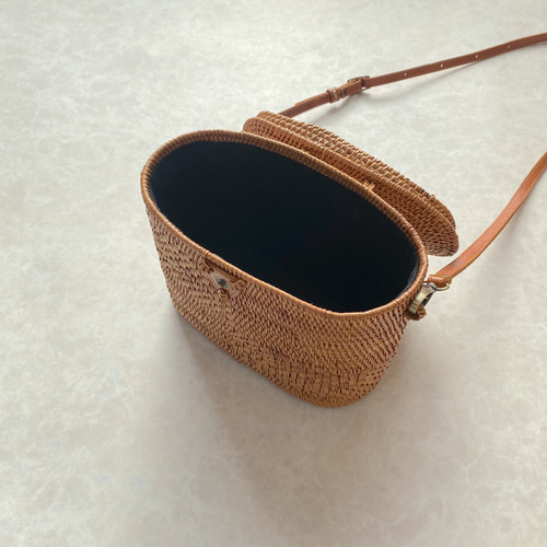 もっこり蓋デザイン☆ショルダーかごバッグ♪ショルダーバッグ