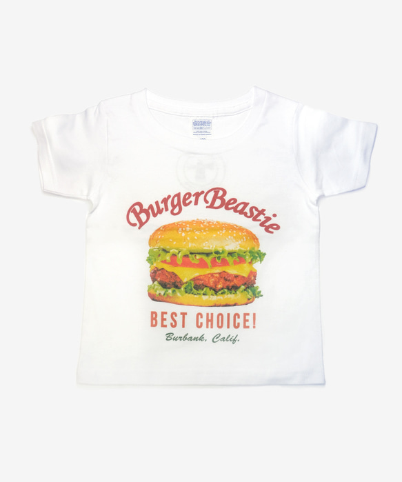 古着風　キッズTシャツ【Burger Beastie】 1枚目の画像