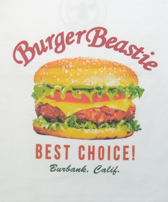 古着風　キッズTシャツ【Burger Beastie】 2枚目の画像