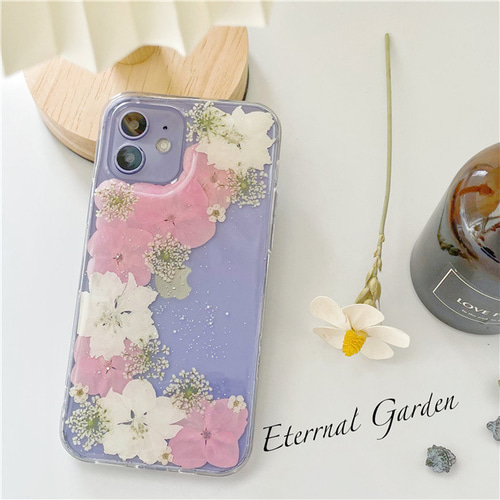 ピンク紫陽花押し花スマホケース 全機種対応 Xperia 1 IV Xperia ピンク紫陽花押し花スマホケース 全機種対応 Xperia 1 IV Xperia