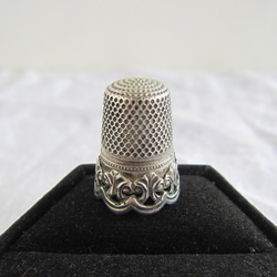 銀製 シンブル指貫 アールヌーヴォー フランスアンティーク 2枚目の画像