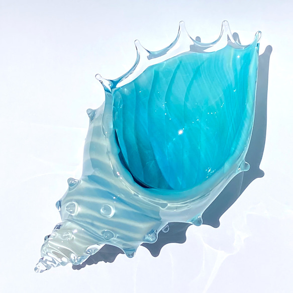受注製作：貝殻のガラスの入れ物「シェルの器」大きめ 2枚目の画像
