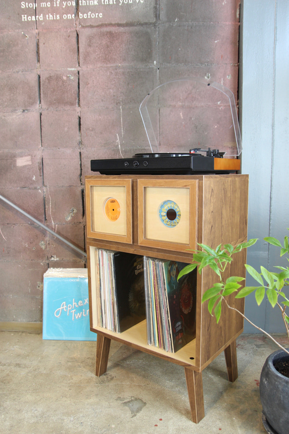 【良品】ヴィンテージ レコードキャビネット レコードラック 良品】ヴィンテージ レコードキャビネット レコードラック 良品