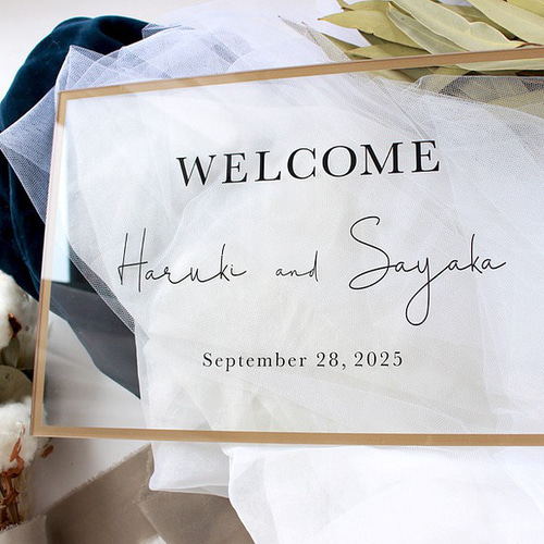 ウェルカムボード シンプル ウェディング * 結婚式 * アクリル