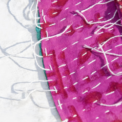 クリスマスギフト交換ギフトバレンタインデーギフトバースデーギフト母の日ギフト手縫いサリ布ステッチシルクスカーフ/刺繍シルクスカー 7枚目の画像