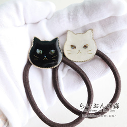 [客製] 烏魯魯眼貓髮帶 (Kuroneko-san) 螺釹風格，黑色，黑貓 第6張的照片