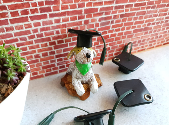 YF33_手工文創  迷妳學士帽 鑰匙圈、吊飾、畢業記念品 第3張的照片