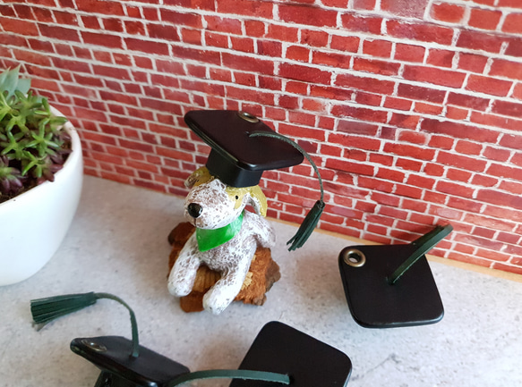 YF33_手工文創  迷妳學士帽 鑰匙圈、吊飾、畢業記念品 第4張的照片