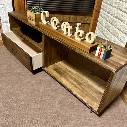 3色塗装色】&【9種類取っ手】&【脚種類】が選べる！【横幅120cm