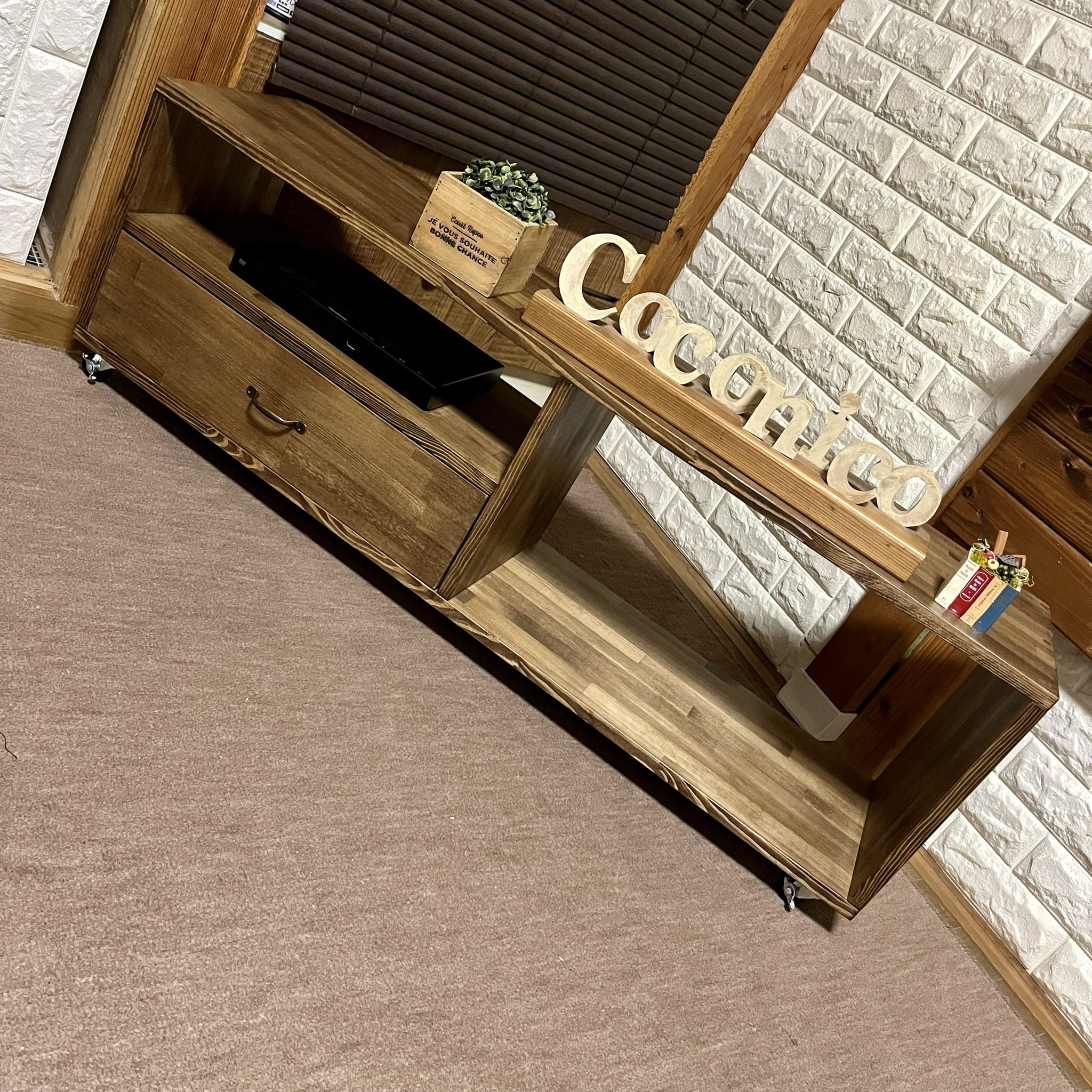 【3色塗装色】&【9種類取っ手】&【脚種類】が選べる！【横幅120cm】引き出し付きテレビボード TV台 テレビ台