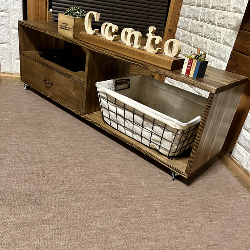 3色塗装色】&【9種類取っ手】&【脚種類】スタイリッシュテレビボード TV台