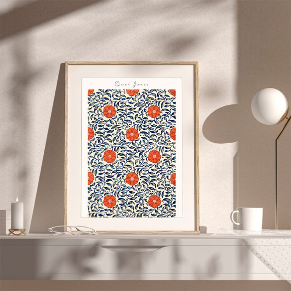 Owen Jones フラワーパターン / アートポスター 花 植物 ヴィンテージ