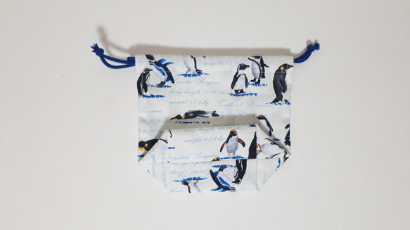 送料無料☆かわいいペンギン達のコップ袋♪白 3枚目の画像