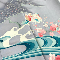「kimonoスカート」訪問着 おしどり模様 8枚目の画像