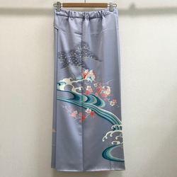 「kimonoスカート」訪問着 おしどり模様 10枚目の画像