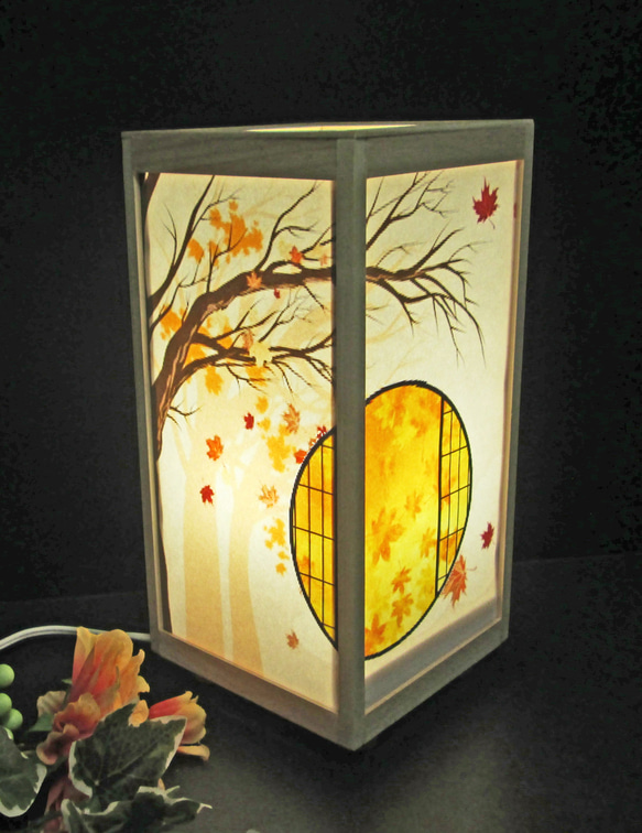 檜木框架結構，花蠟燭旅館樹=楓葉旅館LED /厚厚的優質紙粘貼，輕量級/ BK-176 第5張的照片