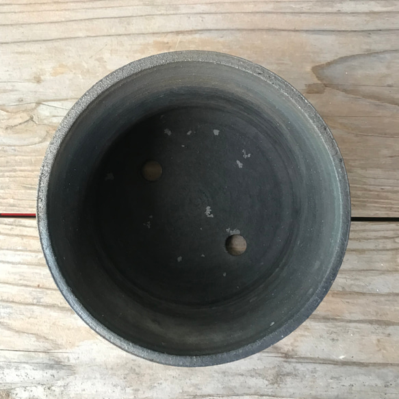 炭化焼成 植木鉢 4.5号浅 6枚目の画像