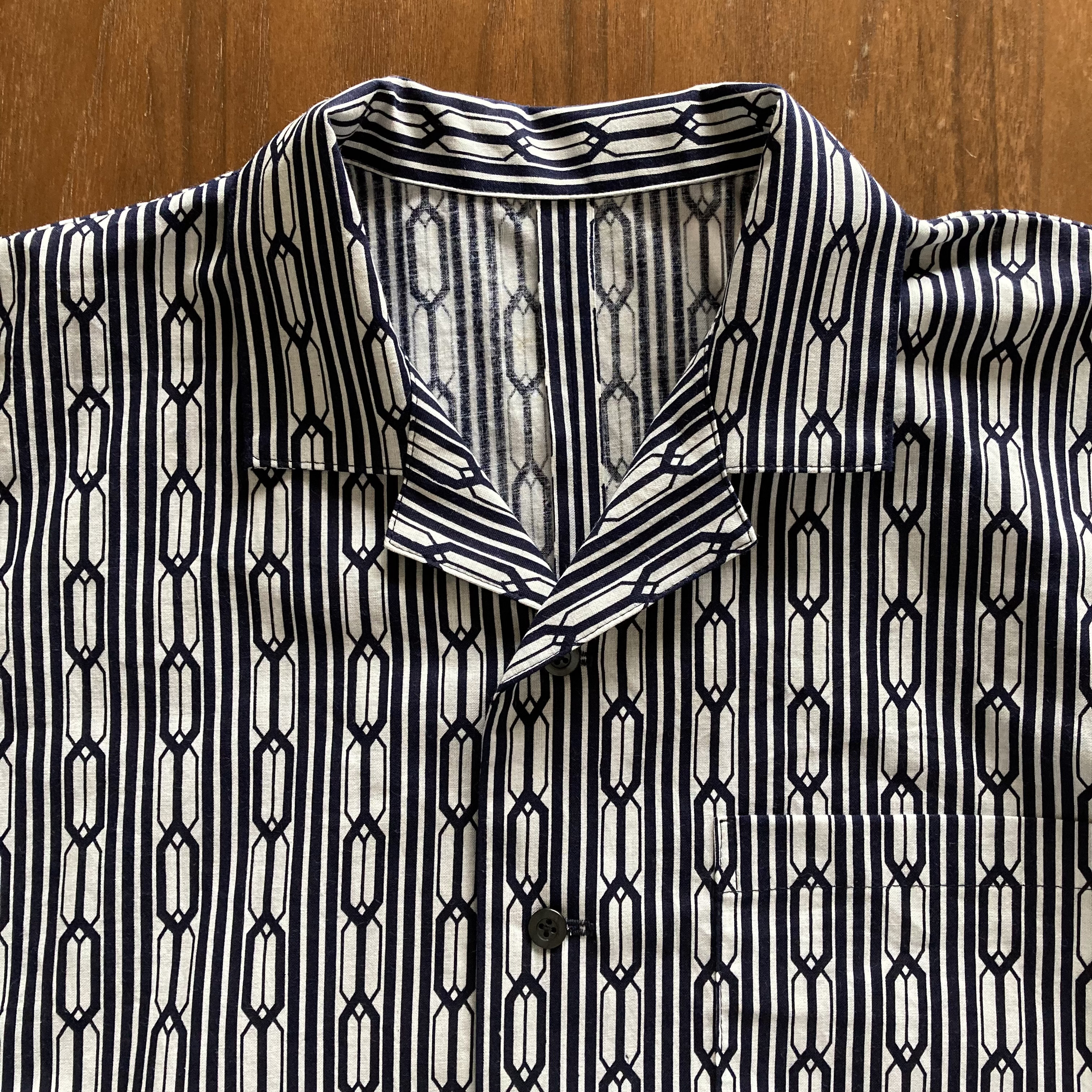 浴衣で作ったアロハシャツ　チェーン