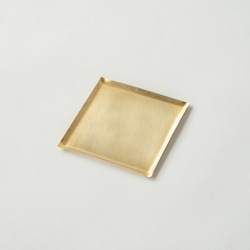 真鍮の四角皿/SS　アクセサリートレイ　豆皿  minimal plate <square-SS> / brass 2枚目の画像