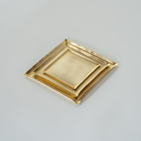 真鍮の四角皿/SS　アクセサリートレイ　豆皿  minimal plate <square-SS> / brass 11枚目の画像