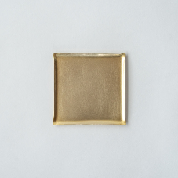 真鍮の四角皿/SS　アクセサリートレイ　豆皿  minimal plate <square-SS> / brass 3枚目の画像