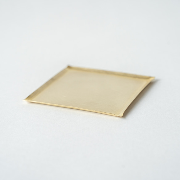 真鍮の四角皿/SS　アクセサリートレイ　豆皿  minimal plate <square-SS> / brass 4枚目の画像
