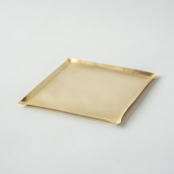 真鍮の四角皿/S　アクセサリートレイ　菓子皿  minimal plate <square-S> / brass 4枚目の画像