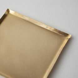 真鍮の四角皿/S　アクセサリートレイ　菓子皿  minimal plate <square-S> / brass 5枚目の画像
