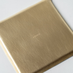 真鍮の四角皿/S　アクセサリートレイ　菓子皿  minimal plate <square-S> / brass 6枚目の画像