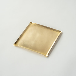 真鍮の四角皿/S　アクセサリートレイ　菓子皿  minimal plate <square-S> / brass 2枚目の画像