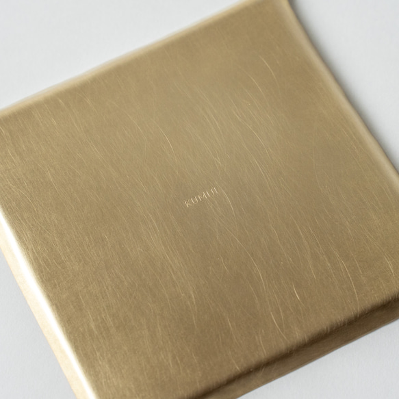 真鍮の四角皿/M　アクセサリートレイ　菓子皿  minimal plate <square-M> / brass 6枚目の画像
