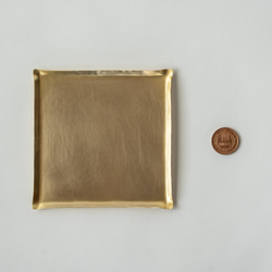真鍮の四角皿/M　アクセサリートレイ　菓子皿  minimal plate <square-M> / brass 7枚目の画像