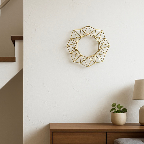 エアプランツ付き05 ・真鍮ヒンメリリース Mサイズ リース