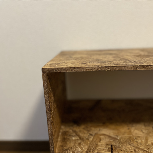 受注制作】OSB合板 キャスター付きオープンシェルフ［ステイン