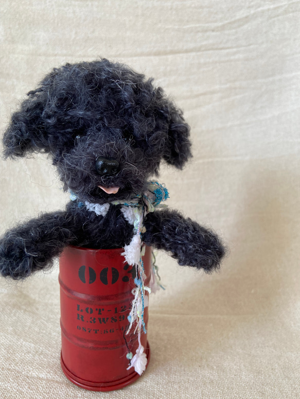 トイプードル 羊毛フェルト 羊毛 愛犬 プレゼント 缶入り 羊毛
