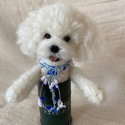 トイプードル　羊毛フェルト　羊毛　愛犬　プレゼント　缶入り 2枚目の画像