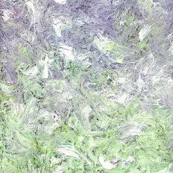 原画 油絵 ラベンダーの息吹 ラベンダーのアート 抽象画 125×75mm パープル×イエローグリーン モダンアート 4枚目の画像