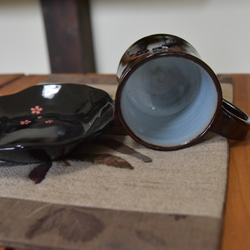薩摩陶胎漆器　コーヒ－カップ＆ソ－サ－ 3枚目の画像