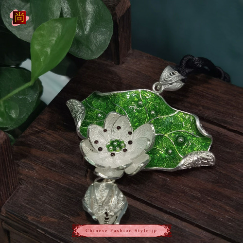 カスタムメイド ネックレス アンティーク中国 フィリグリーエナメル