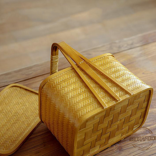 提籃籠 收納籃 茶道具籠 茶具 竹細工 收納 竹工芸 竹かごだけです