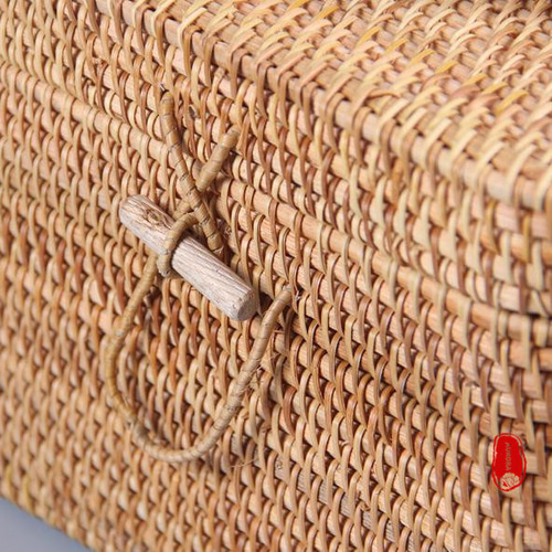 藤編 茶道具 収納ボックス 旅行用の茶器かご 茶道 携帯ケース 手作り