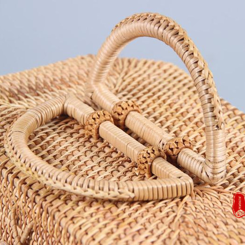 藤編 茶道具 収納ボックス 旅行用の茶器かご 茶道 携帯ケース 手作り