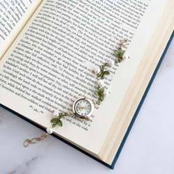 Fiorenzo：葉子和淡水珍珠手鍊手錶 LI188 第4張的照片