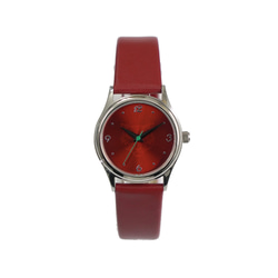 女裝隱約老虎頭圖案手錶 紅色 太陽紋錶盤 全球免運 第6張的照片