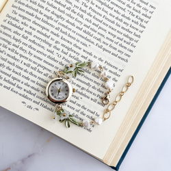 Lino：白花淡水珍珠手鍊腕錶 LI192 第4張的照片