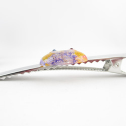 ドキドキニャンコは、クォーツをネコ目で眺めているけれど、とくに深くは考えていません。<創作ヘアクリップ>HC014 3枚目の画像